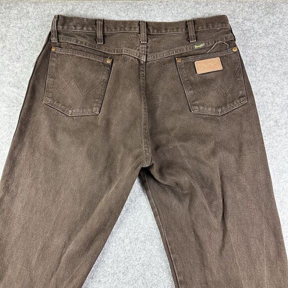 Vintage Wrangler Jeans Mens 36 Long Brown Western Cowboy Workwear Made in USA - Picture 6 of 14